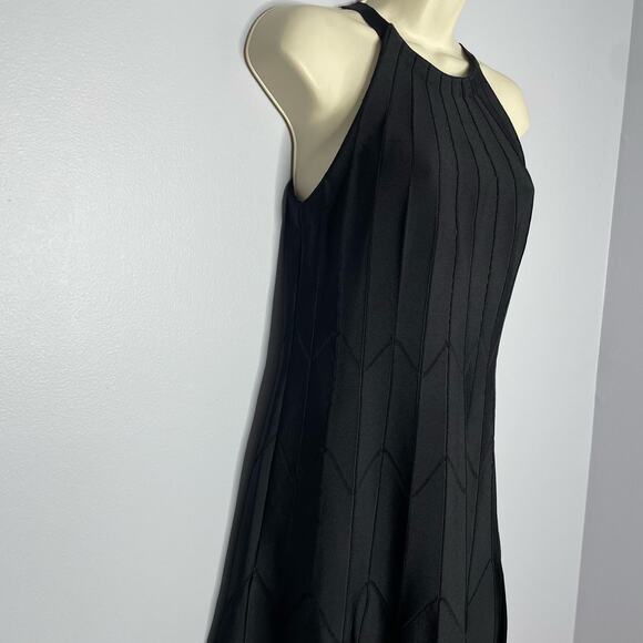 CAROLINA HERRERA Pleated Stretch-knit Midi Dress Fit Flare Elegant Minimalist L - Picture 7 of 16